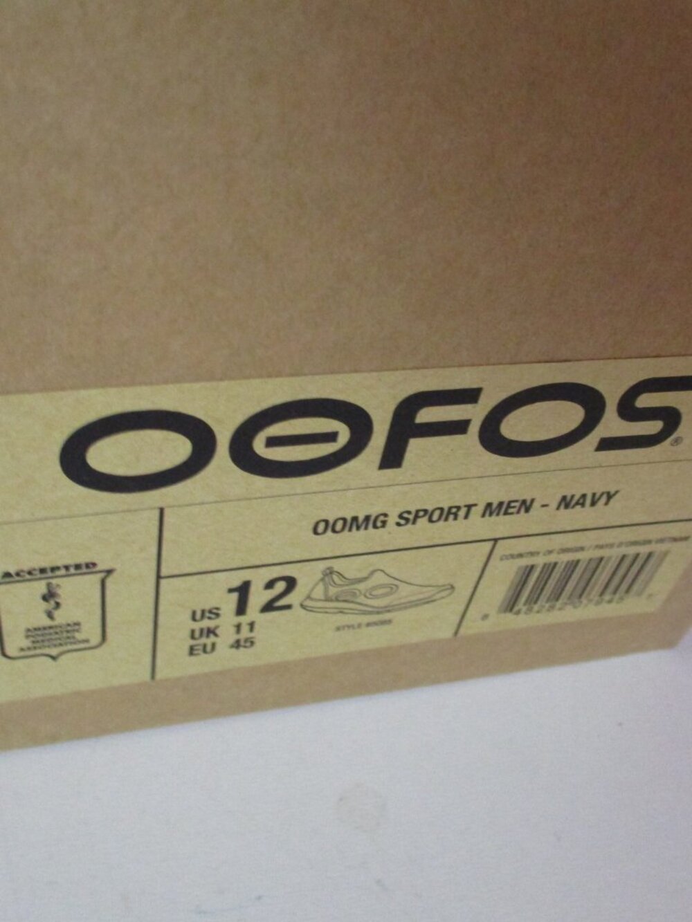 Oofos Oomg Sport Navy Blue Slip On Shoes Comfort Recovery Mens Sz 12 - Picture 7 of 7